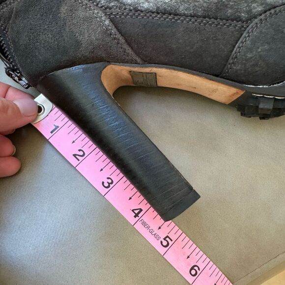 Ugg Collection Donata/brown Shearling High Heel Boots Size 7 made in Italy - Picture 11 of 11